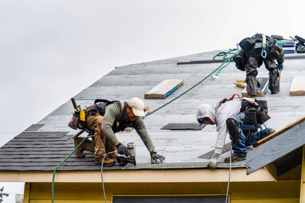 Professional Roof Installation technician working in Haworth, NJ